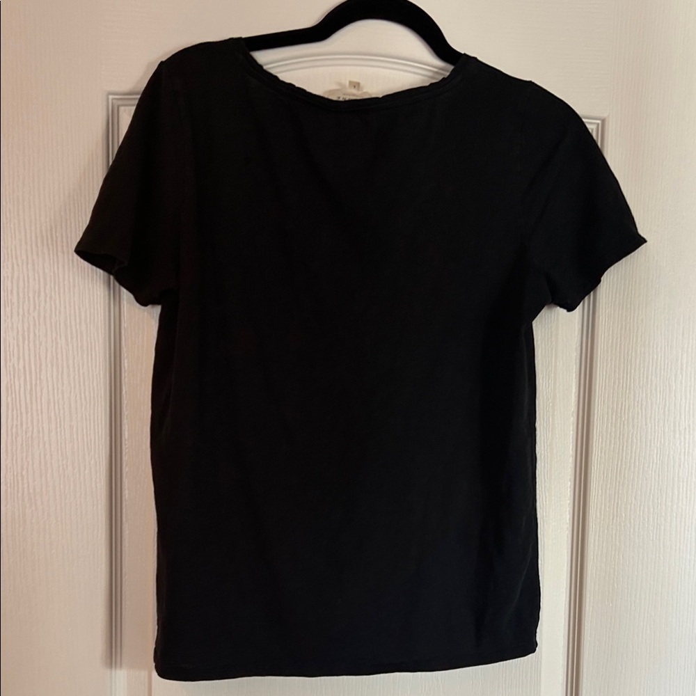 Sezane Black Short Sleeve Tee - Picture 5 of 5